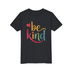 Kids Tee — 'Be Kind' Colorful Heart Graphic