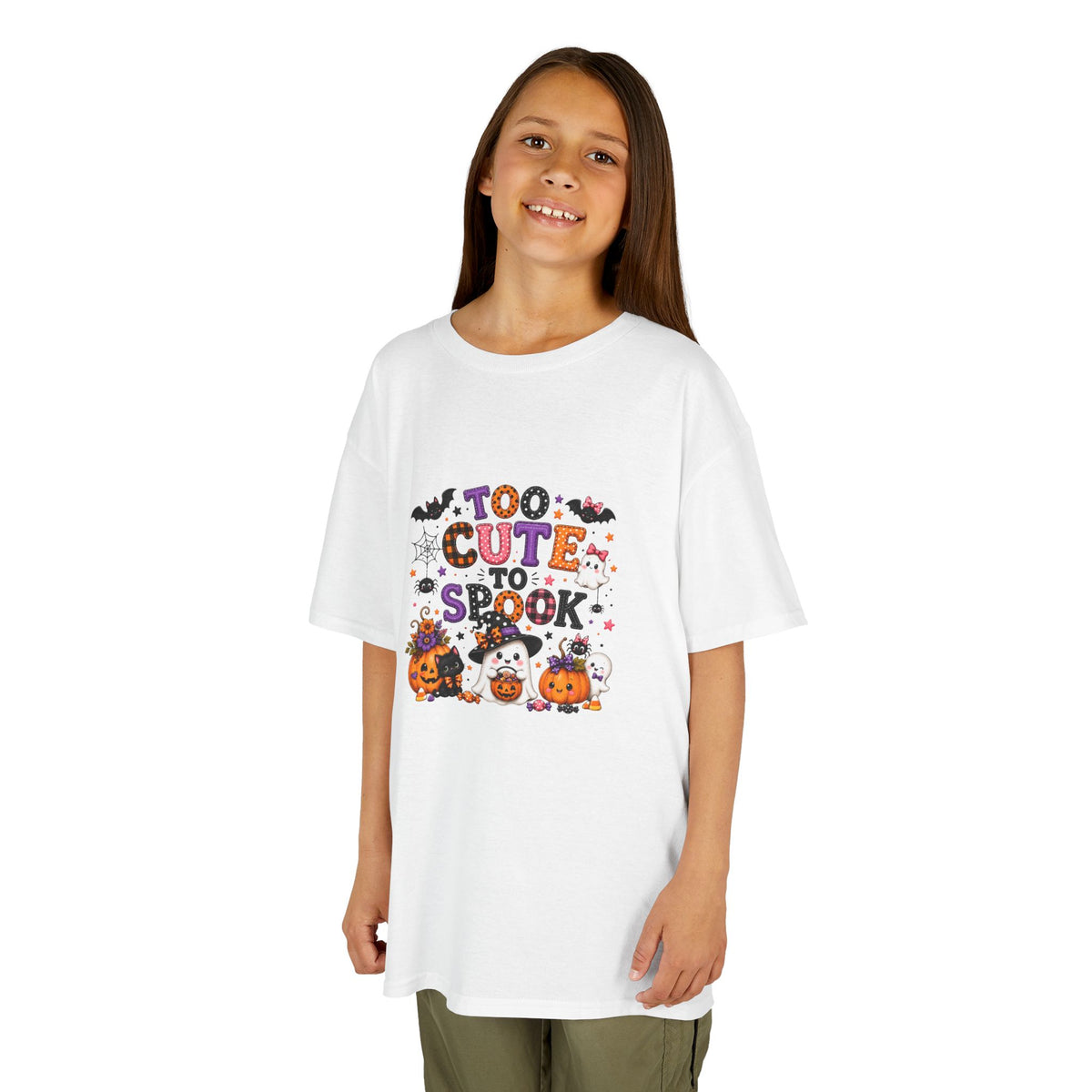 Kids Halloween T‑Shirt — "Too Cute to Spook" Trick‑or‑Treat Tee