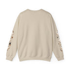 Ghost & Sunflower Crewneck Sweatshirt — Spooky Autumn Floral Pullover