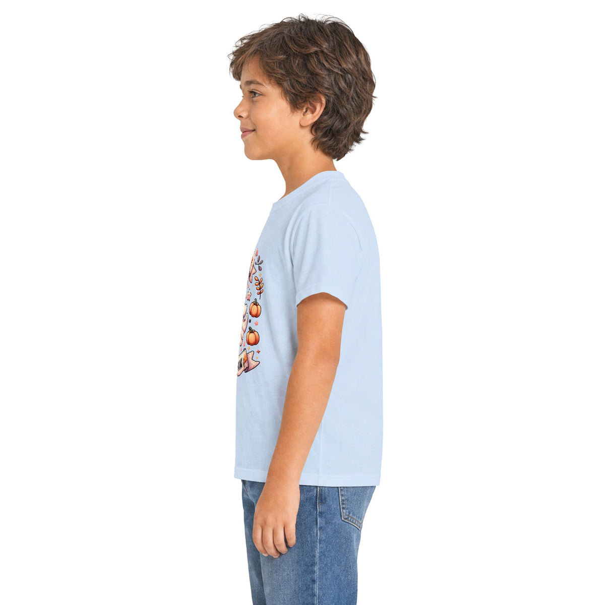 Kids Tee — "Too Cute to Spook" Halloween Ghost Shirt