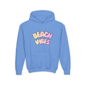 Youth Hoodie — "Beach Vibes" Pastel Retro Graphic