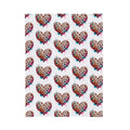 Leopard Heart Velveteen Plush Blanket