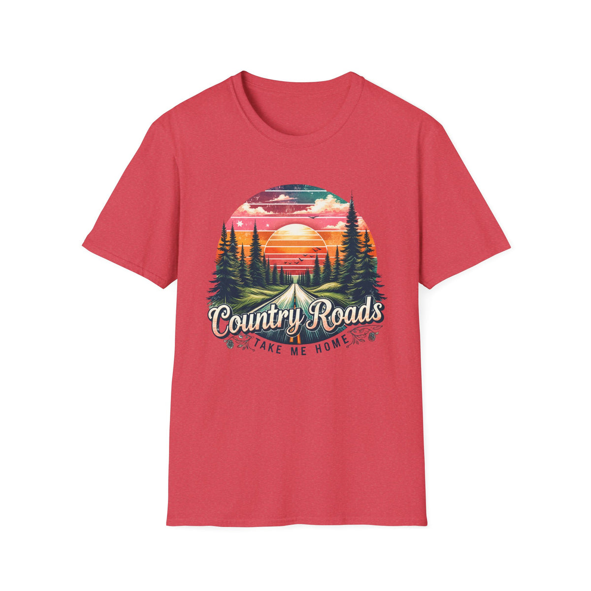 Unisex Soft Style Adult Tee - Country Roads
