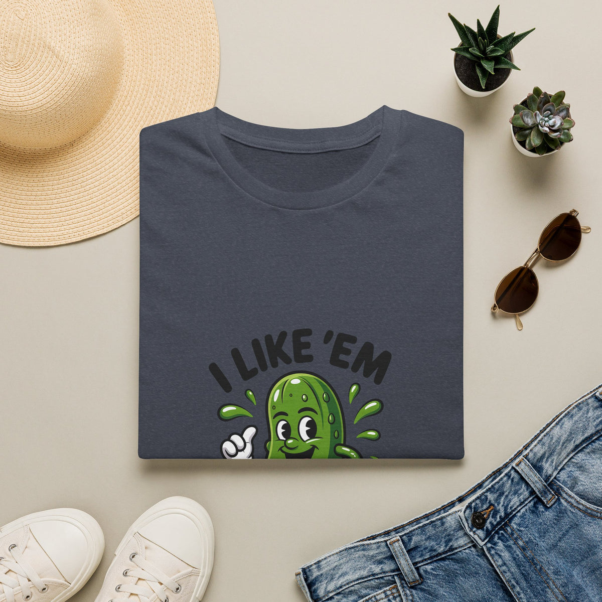 I Like 'Em Pickle T-Shirt — Cute Cartoon Pickle Graphic Tee