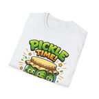 Adult Unisex Pickle Time T-Shirt — Cute Cartoon Pickle Jar Tee