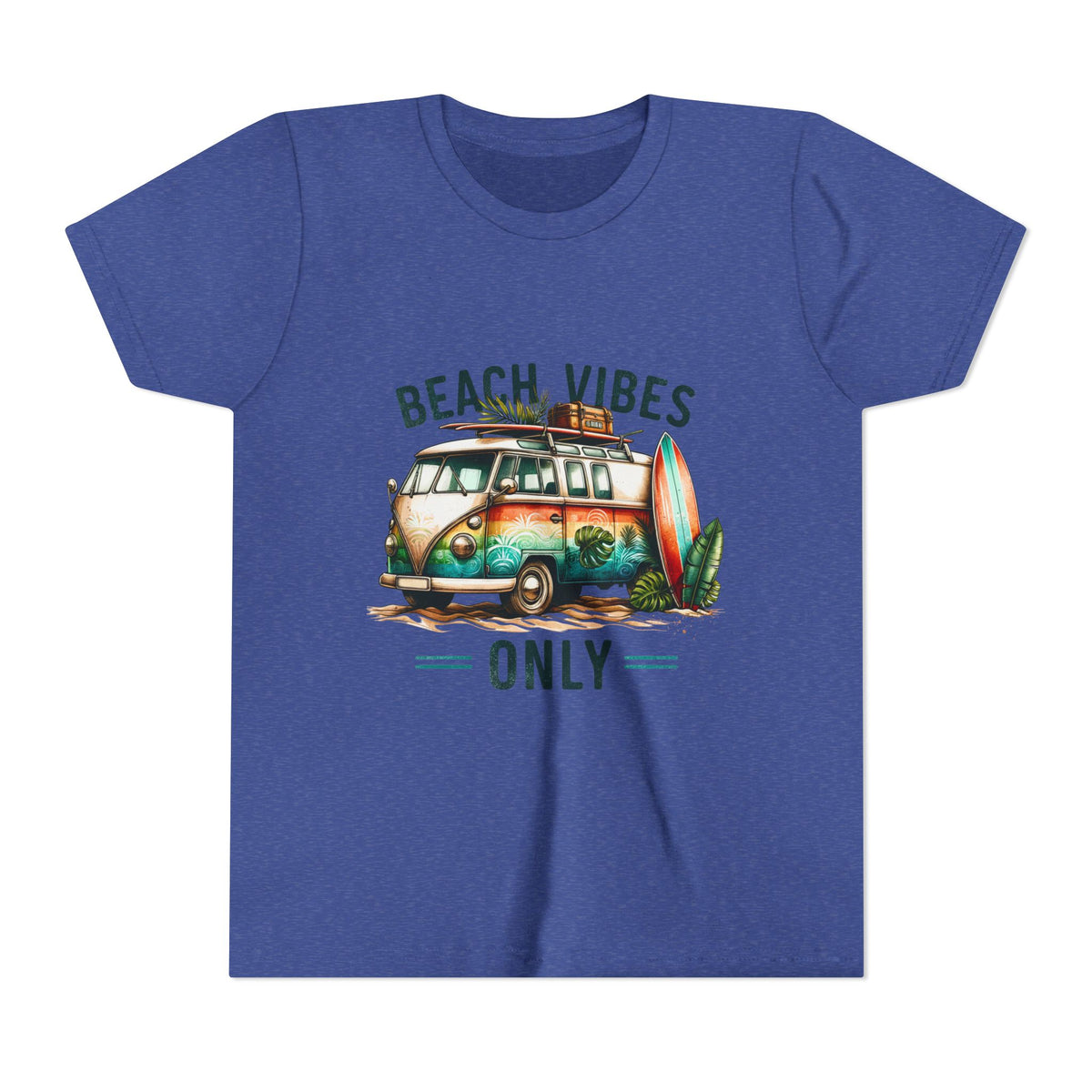 Kids Tee — "Beach Vibes Only" Surf Van Graphic