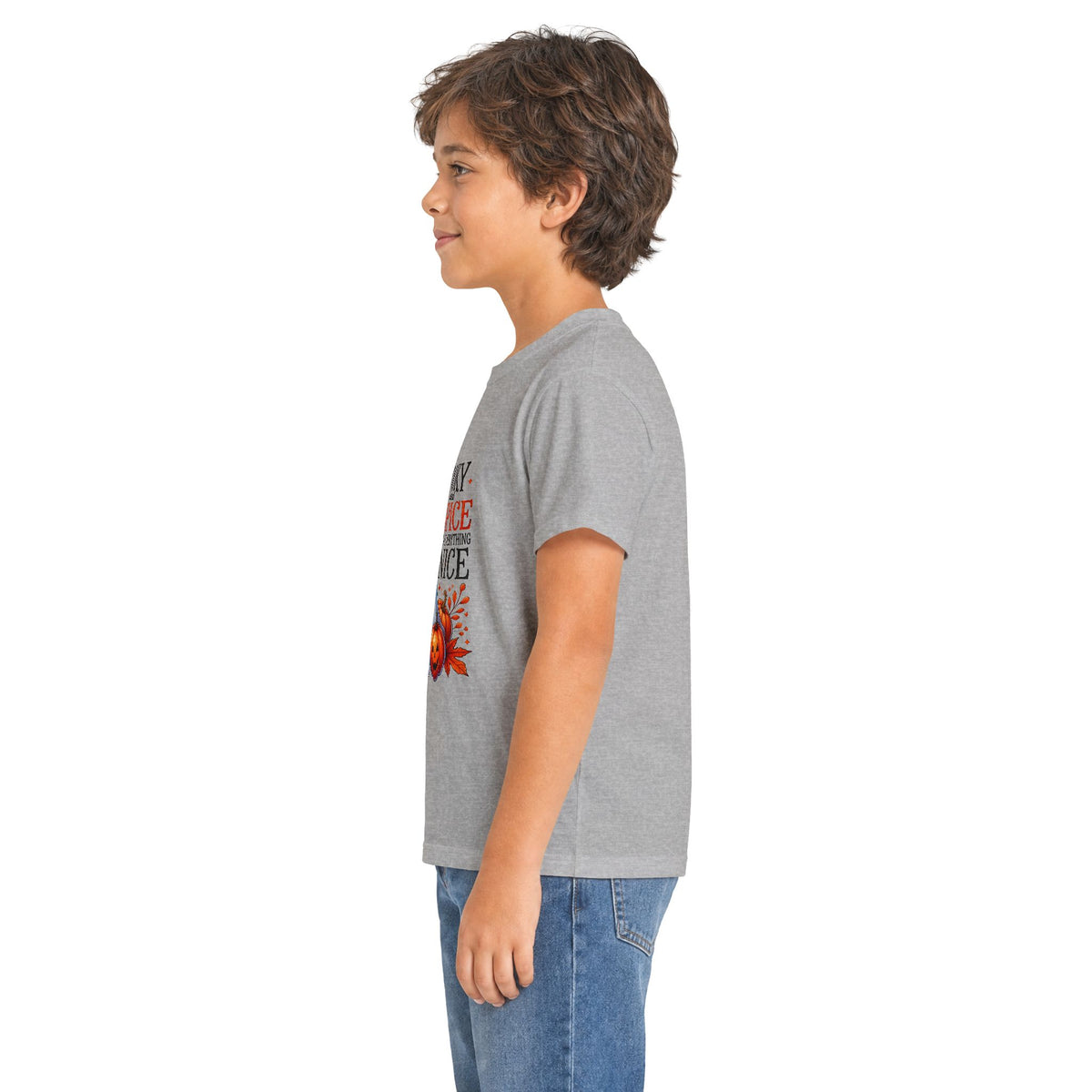 Kids Halloween Tee — "Spooky, Spice & Everything Nice" Ghost Pumpkin Shirt