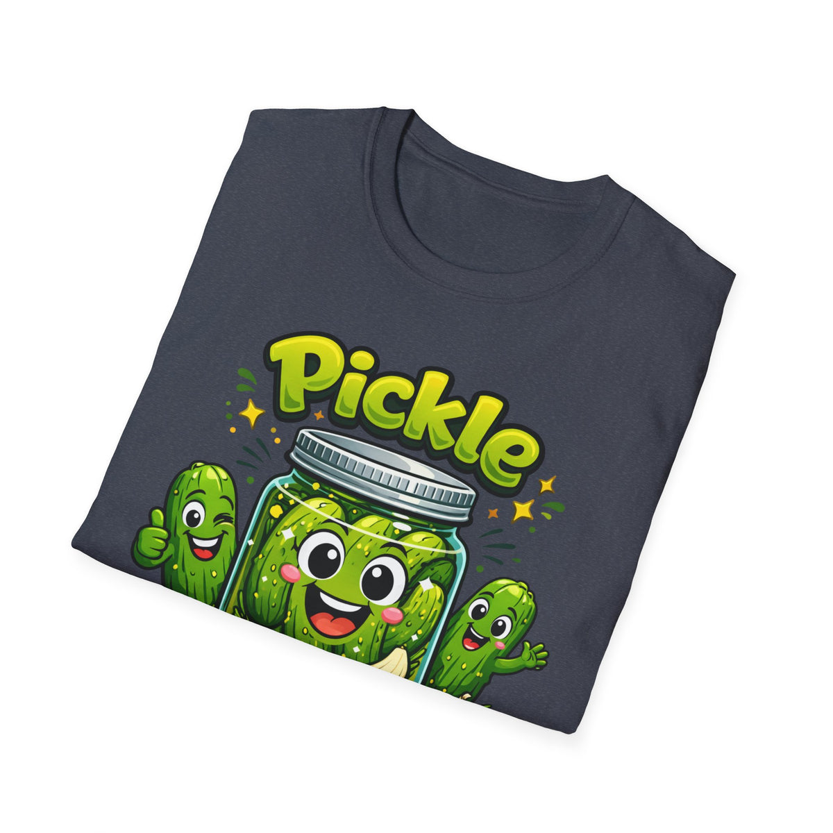 Pickle Time T-Shirt — Cute Cartoon Pickle Jar Graphic Tee