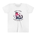 Kids Tee — "Just a Girl Who Loves Cats" Galaxy Cat Kids T‑Shirt