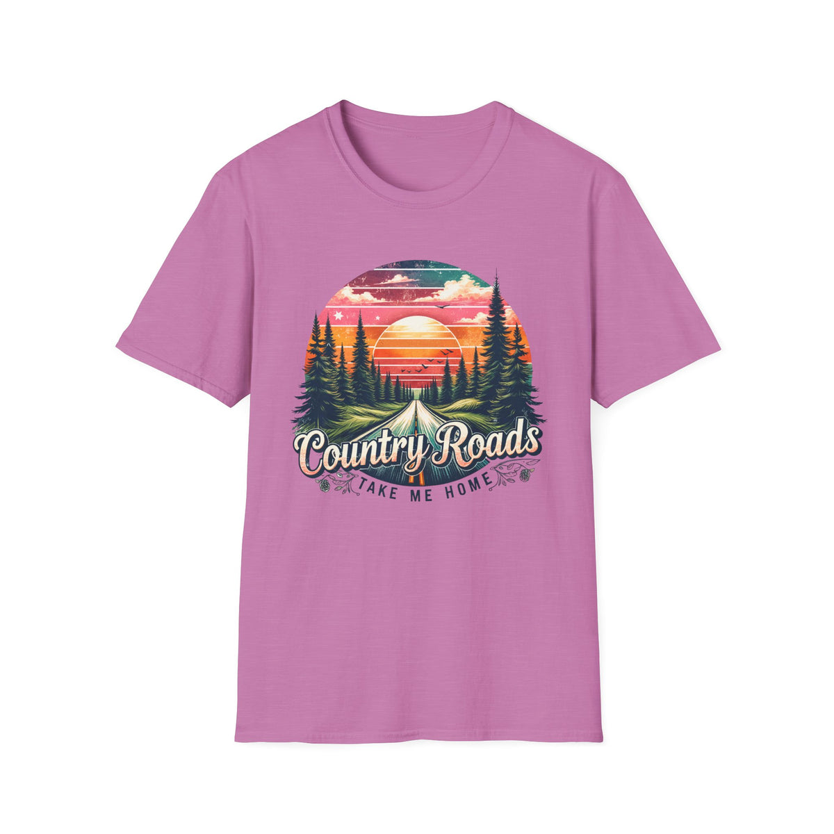 Unisex Soft Style Adult Tee - Country Roads