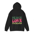 Peace Love Pickles Hoodie — Retro Groovy Graphic Hoodie
