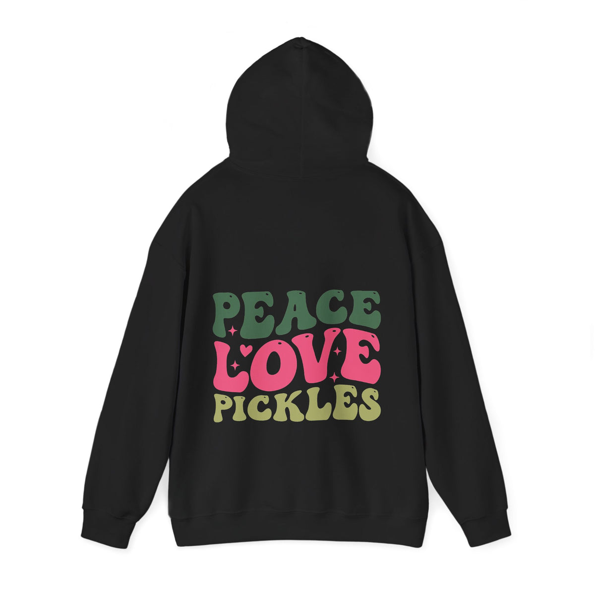 Peace Love Pickles Hoodie — Retro Groovy Graphic Hoodie