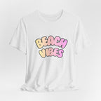 Beach Vibes T-Shirt — Pastel Retro Graphic Tee