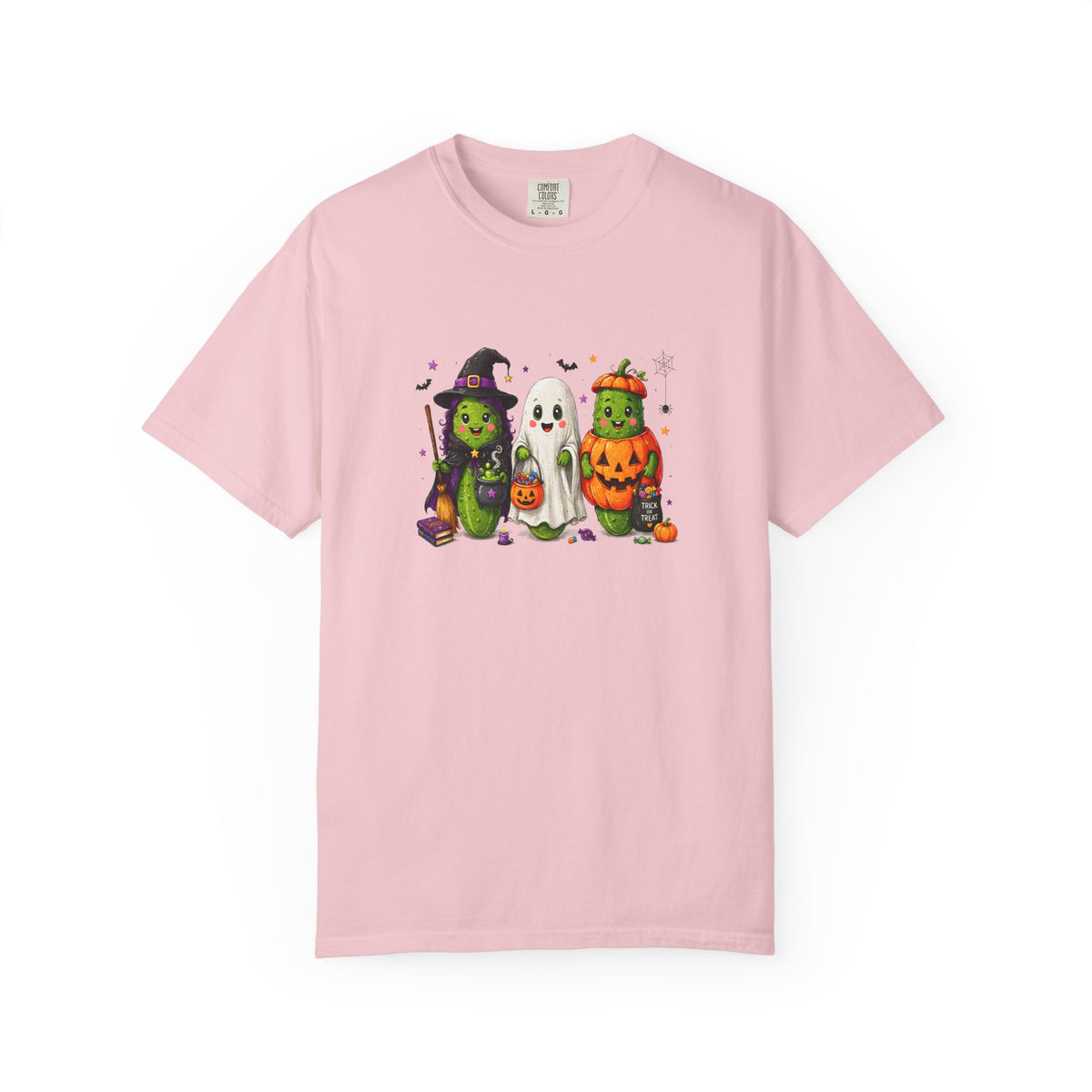 Halloween Trio T-Shirt — Cute Witch, Ghost & Pumpkin Costume Tee