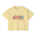 Summer Vibe Boxy Tee — "Take Me Where Summer Never Ends"