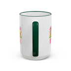 Dill With It Mug — Cute Pickle Jar Coffee Cup (Accent Rim & Handle)