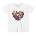 Kids Tee — Colorful Leopard Heart Graphic T-Shirt