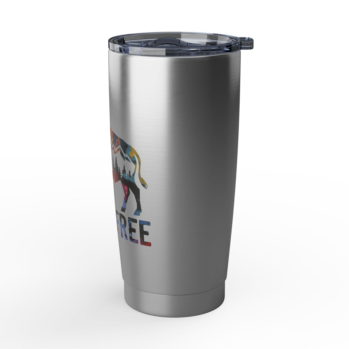20oz Tumbler — Roaming Free Buffalo Mountain Travel Mug