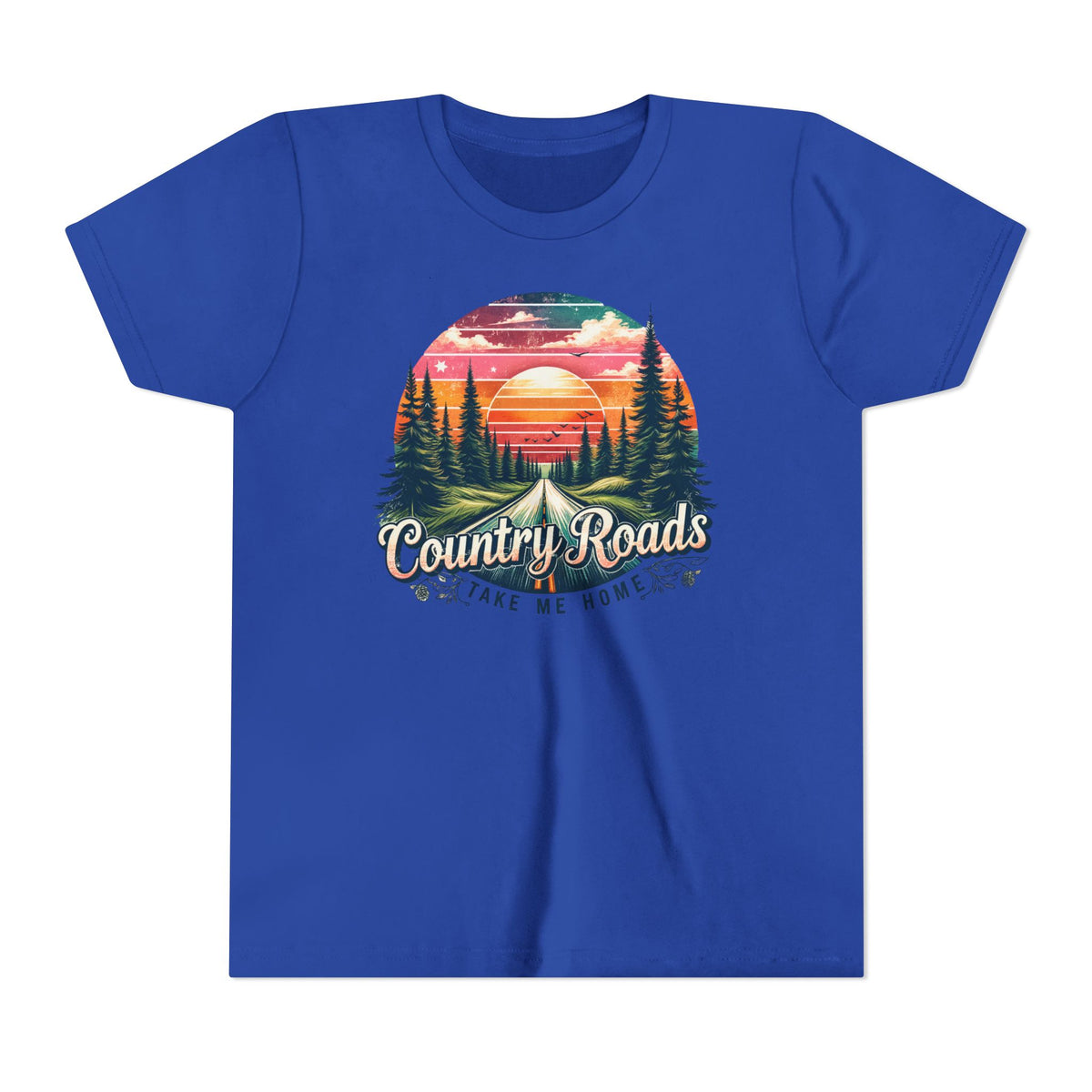 Kids Tee — 'Take Me Home' Retro Sunset Forest Tee