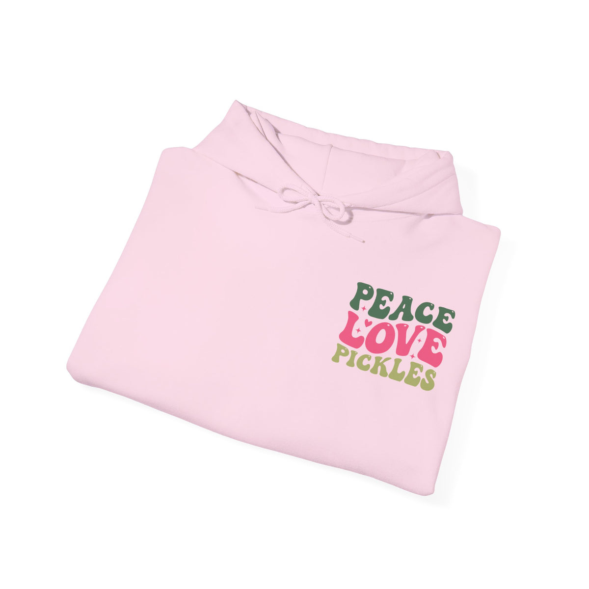 Peace Love Pickles Hoodie — Retro Groovy Graphic Hoodie