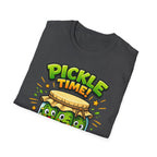 Adult Unisex Pickle Time T-Shirt — Cute Cartoon Pickle Jar Tee