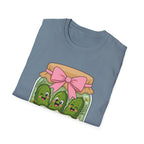 Adult - Unisex Tee - Dill With It Cute Pickle Jar Graphic Tee