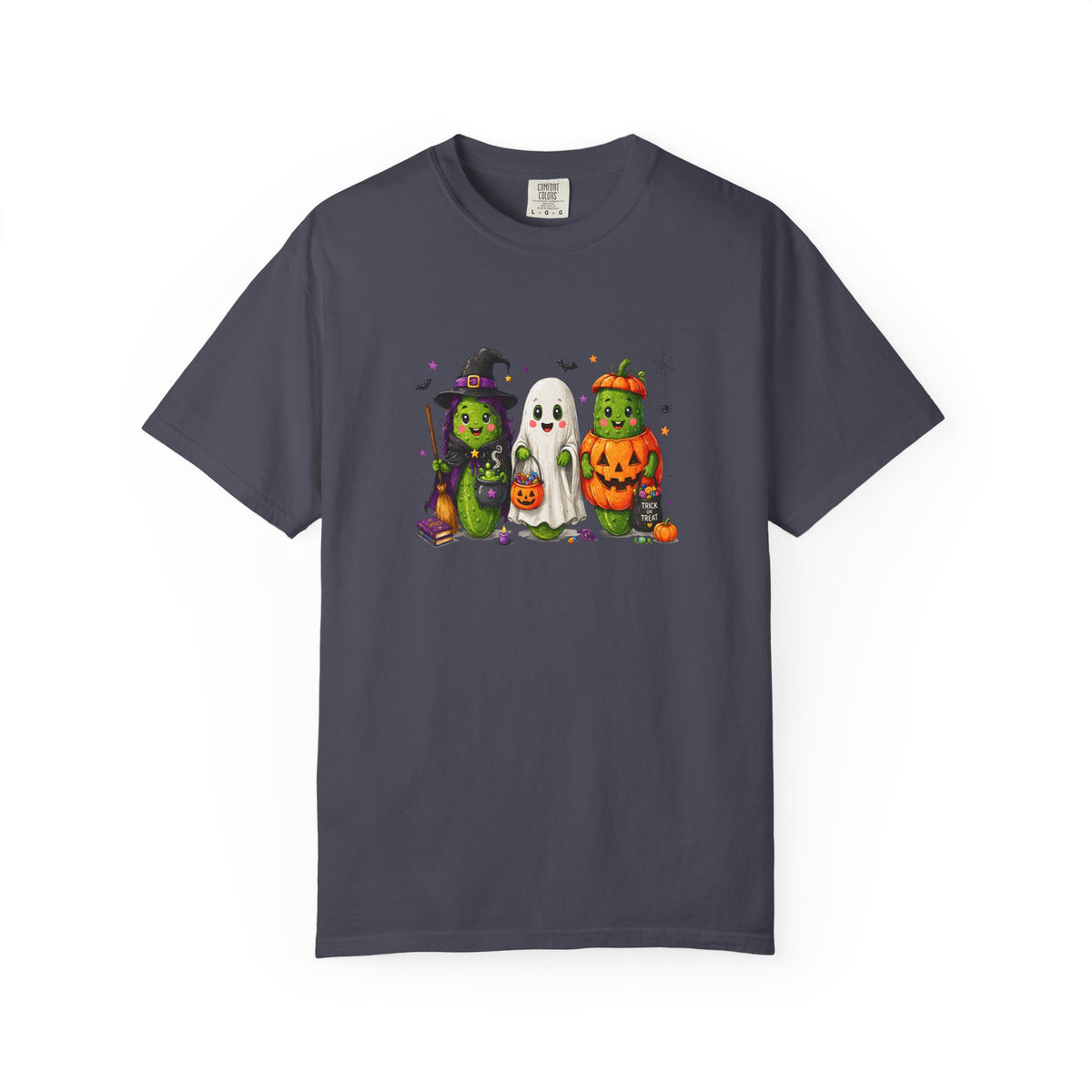 Halloween Trio T-Shirt — Cute Witch, Ghost & Pumpkin Costume Tee