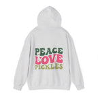 Peace Love Pickles Hoodie — Retro Groovy Graphic Hoodie