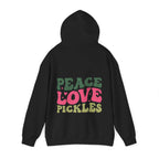 Peace Love Pickles Hoodie — Retro Groovy Graphic Hoodie