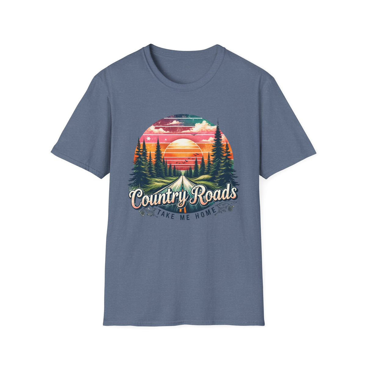Unisex Soft Style Adult Tee - Country Roads