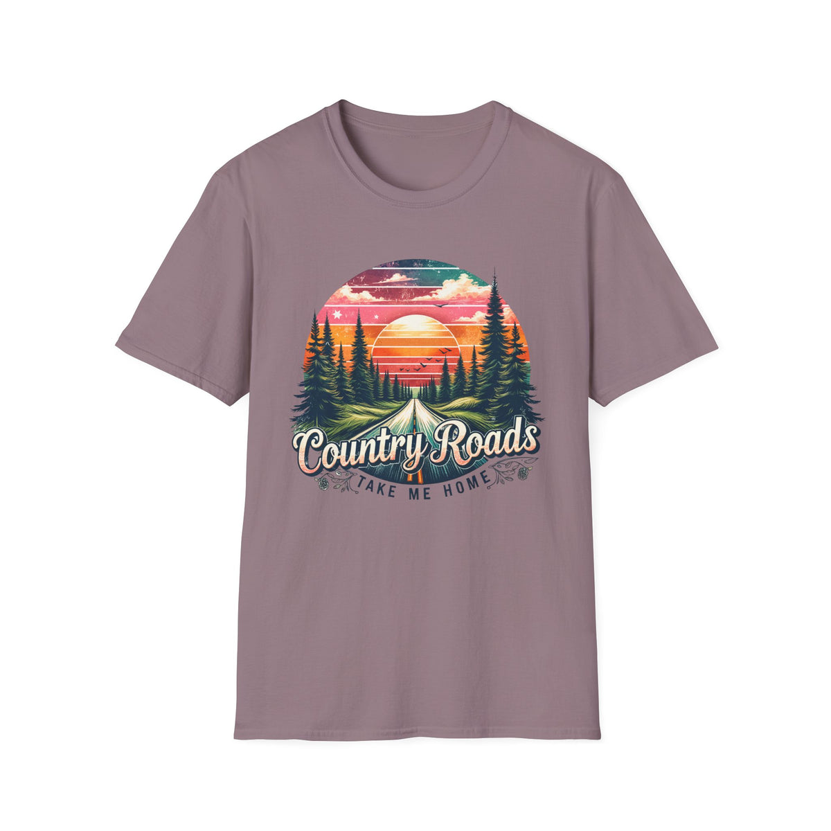Unisex Soft Style Adult Tee - Country Roads
