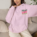 Peace Love Pickles Hoodie — Retro Groovy Graphic Hoodie