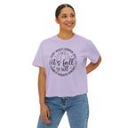 Fall Vibes Boxy Tee — "It's Fall Y'all" Pumpkin Graphic