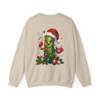 Christmas Cactus Sweatshirt — Cute Santa Hat Holiday Crewneck