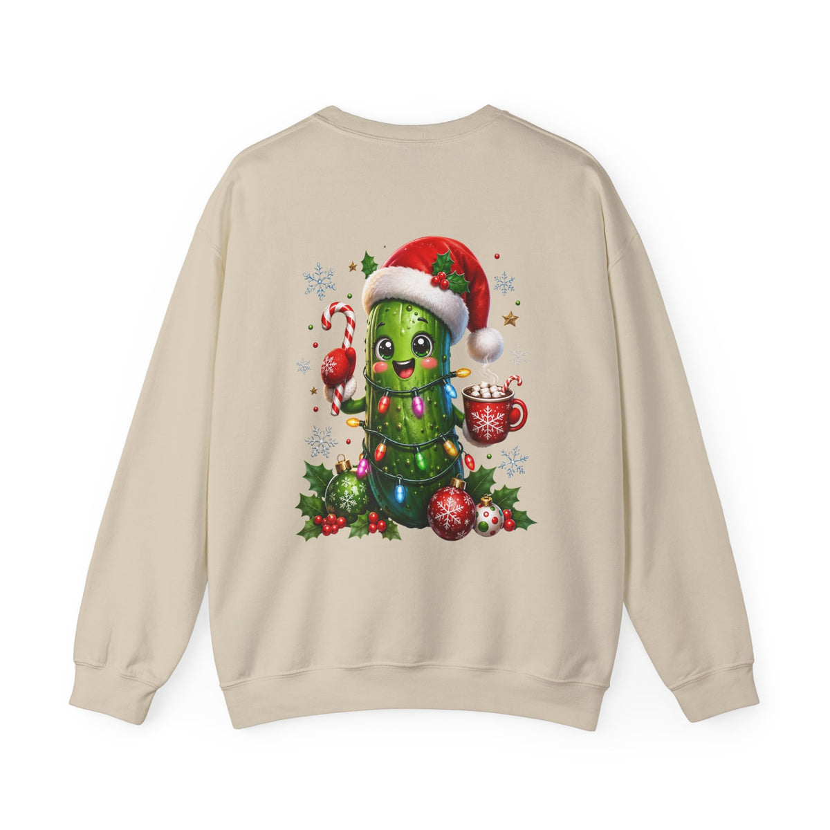 Christmas Cactus Sweatshirt — Cute Santa Hat Holiday Crewneck