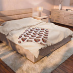 Leopard Heart Velveteen Plush Blanket