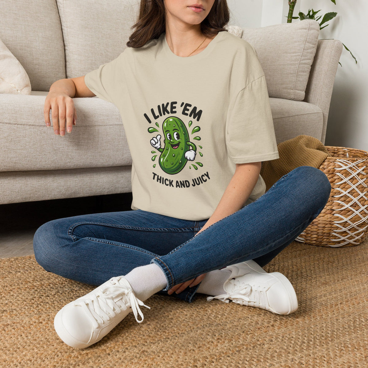 I Like 'Em Pickle T-Shirt — Cute Cartoon Pickle Graphic Tee