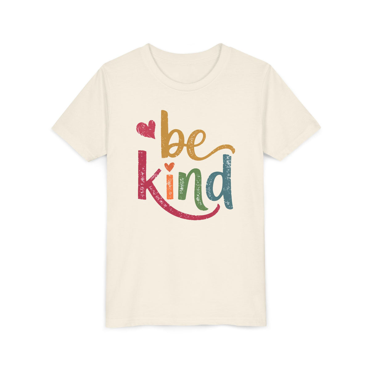 Kids Tee — 'Be Kind' Colorful Heart Graphic