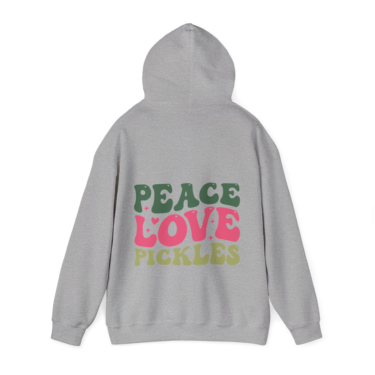 Peace Love Pickles Hoodie — Retro Groovy Graphic Hoodie