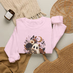 Ghost & Sunflower Crewneck Sweatshirt — Spooky Autumn Floral Pullover