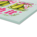 Glass Cutting Board — "Dill With It" Pickle Jar Kitchen Cutting Board