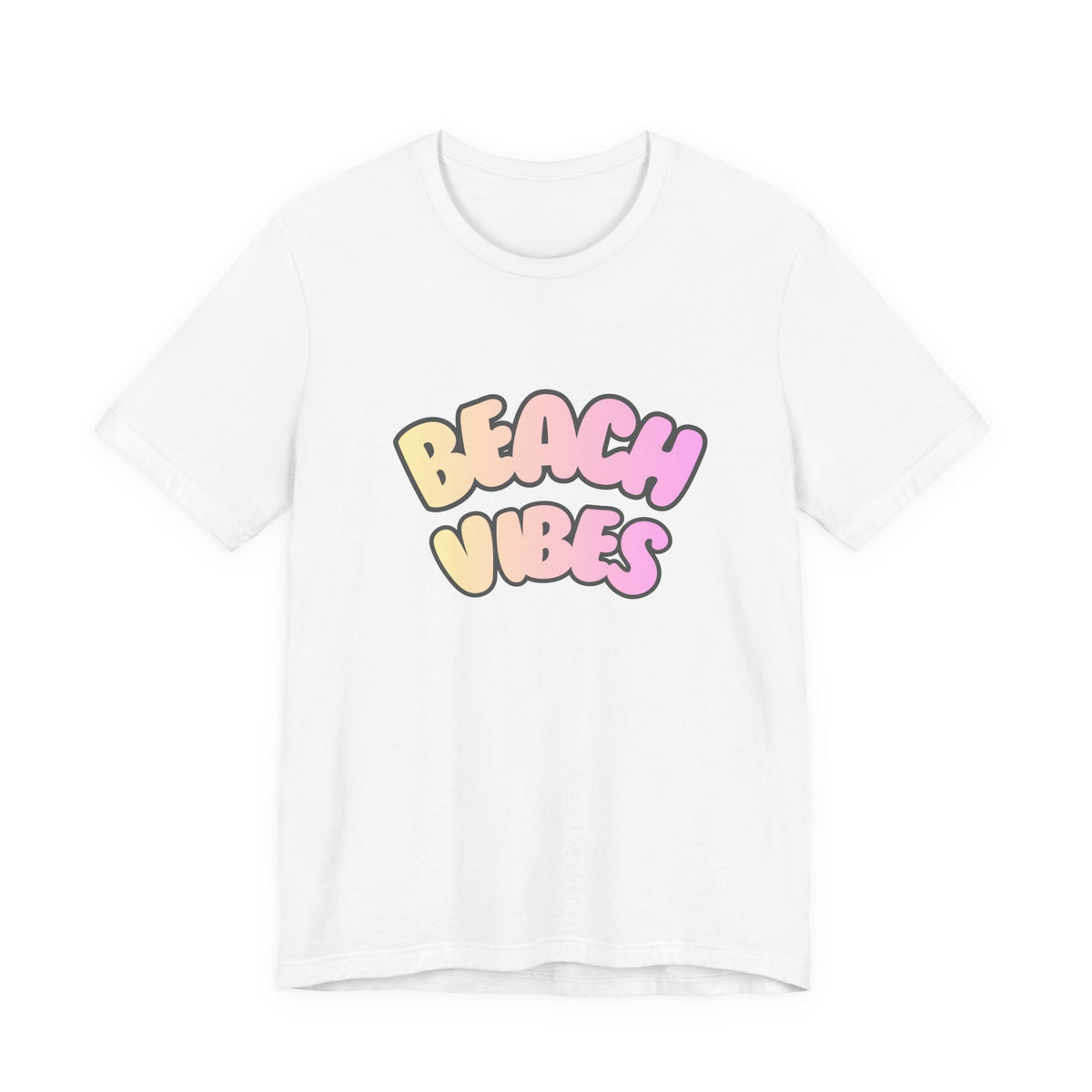 Beach Vibes T-Shirt — Pastel Retro Graphic Tee