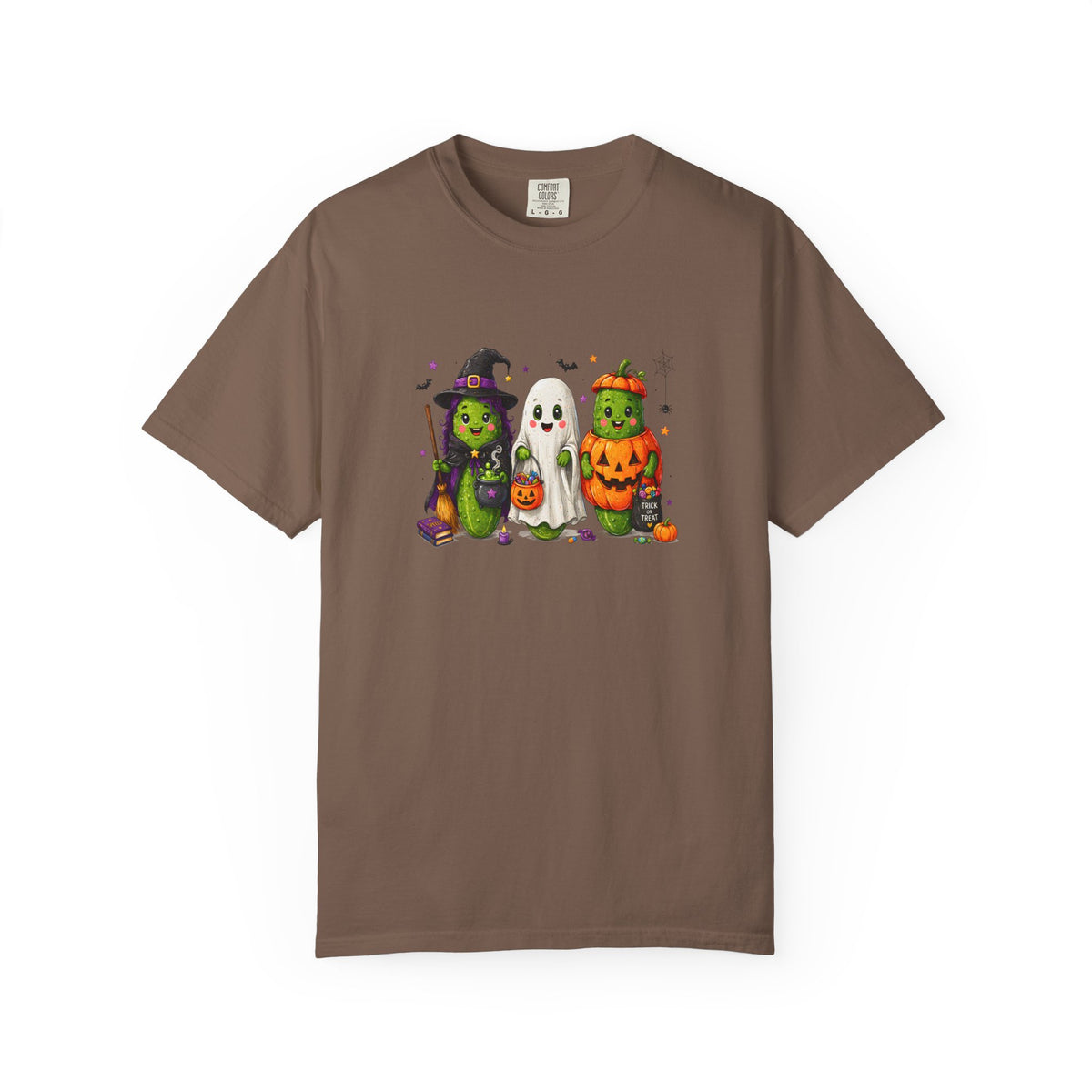 Halloween Trio T-Shirt — Cute Witch, Ghost & Pumpkin Costume Tee