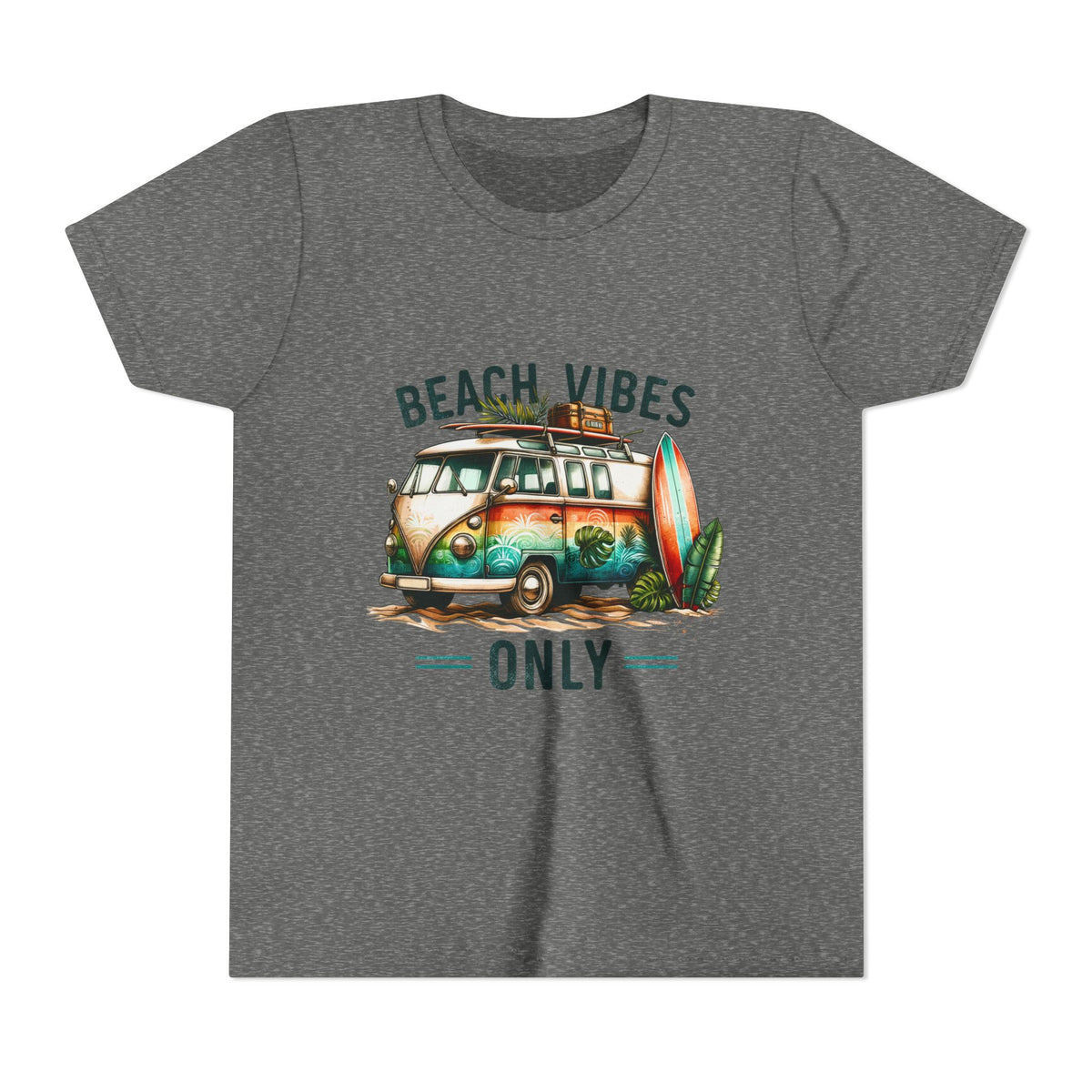 Kids Tee — "Beach Vibes Only" Surf Van Graphic