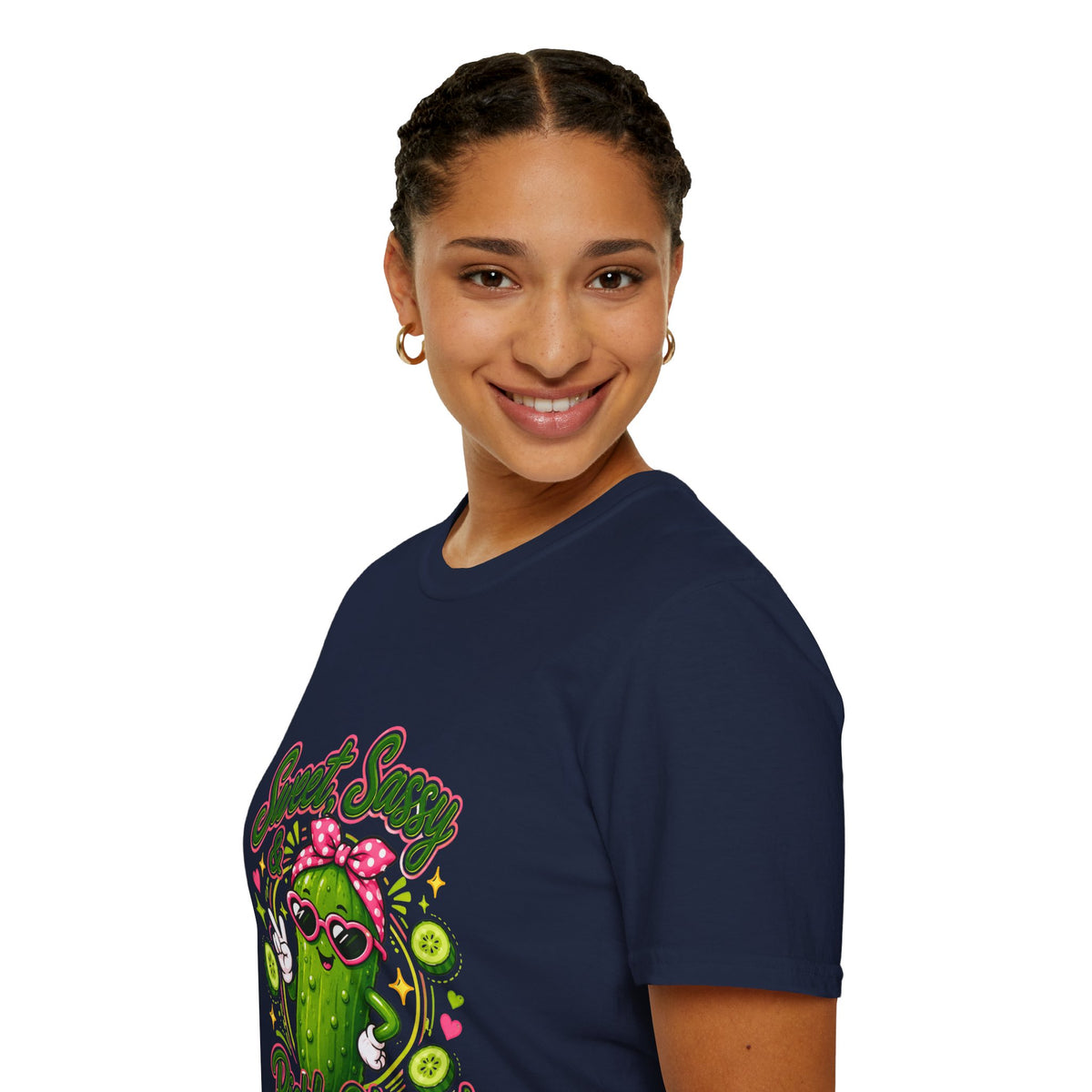 Sweet Sassy Pickle T-Shirt — "Sweet, Sassy & Pickle Obsessed" Cute Cactus/Pickle Graphic Tee