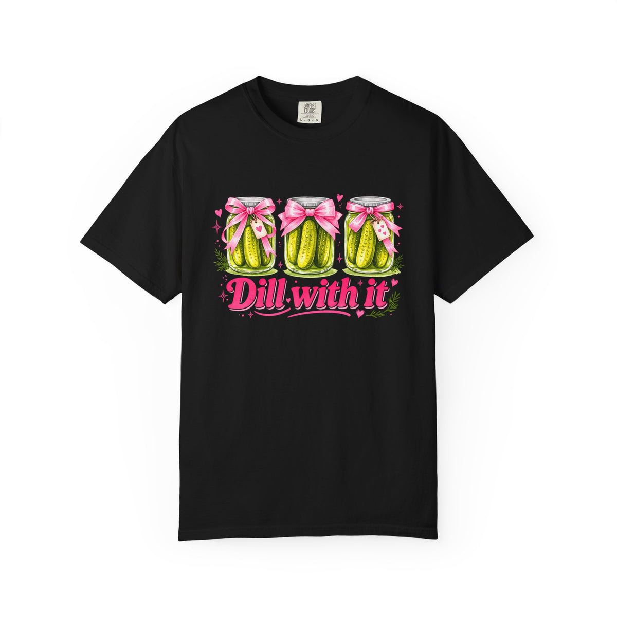 Dill With It T-Shirt — Cute Pickle Graphic Tee for Foodie & Mom Gifts