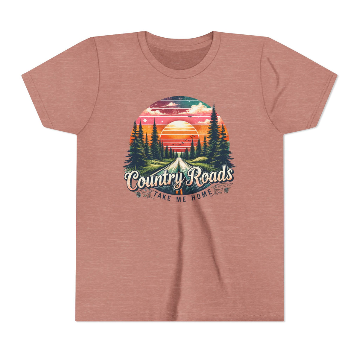 Kids Tee — 'Take Me Home' Retro Sunset Forest Tee