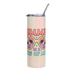 20oz Stainless Tumbler — "Summer Is a State of Mind" Retro Heart Sunglasses Design