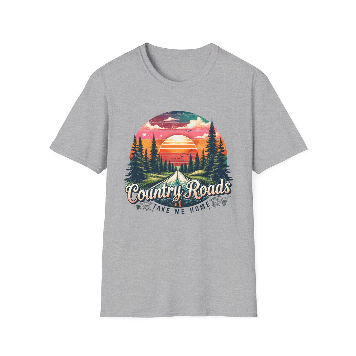 Unisex Soft Style Adult Tee - Country Roads