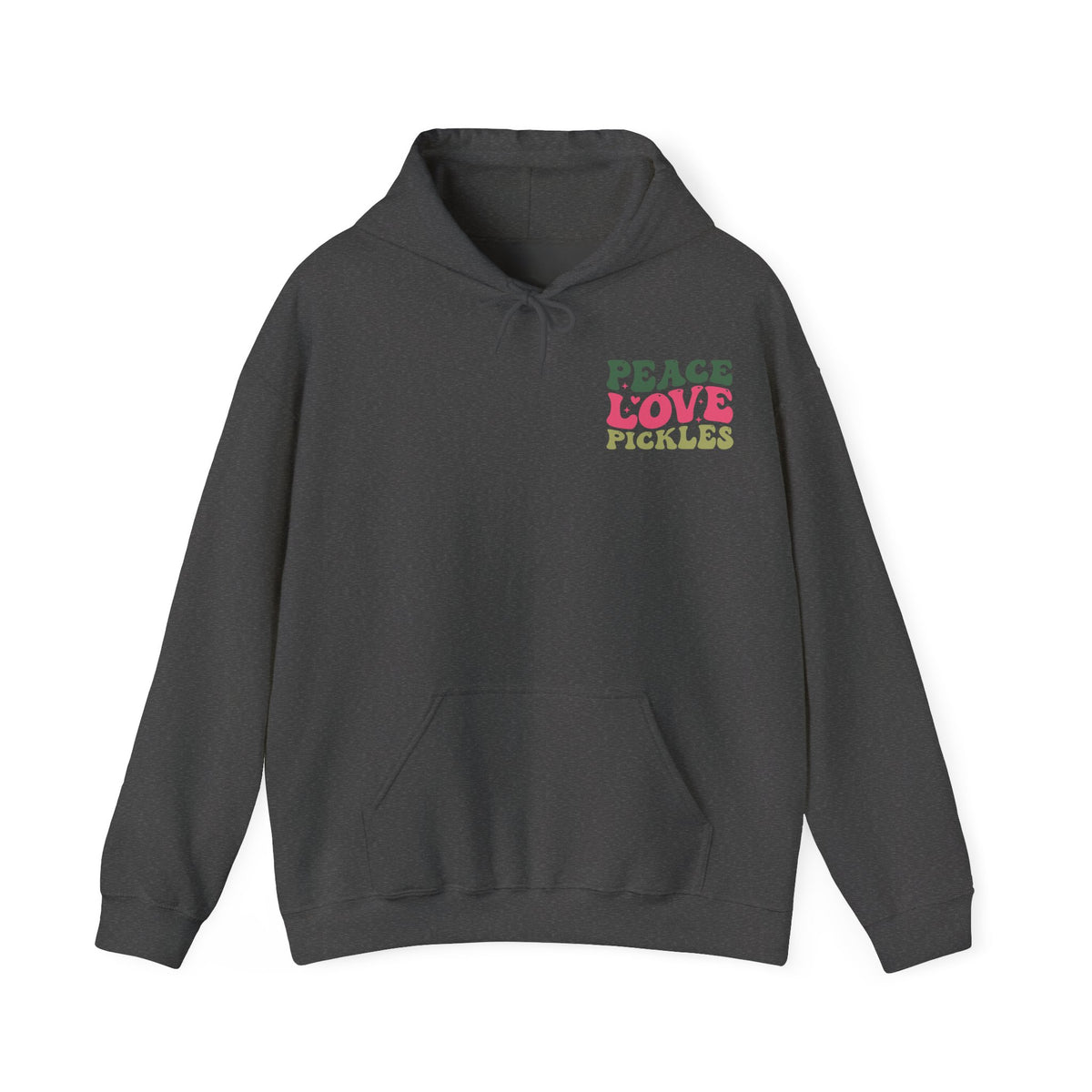 Peace Love Pickles Hoodie — Retro Groovy Graphic Hoodie